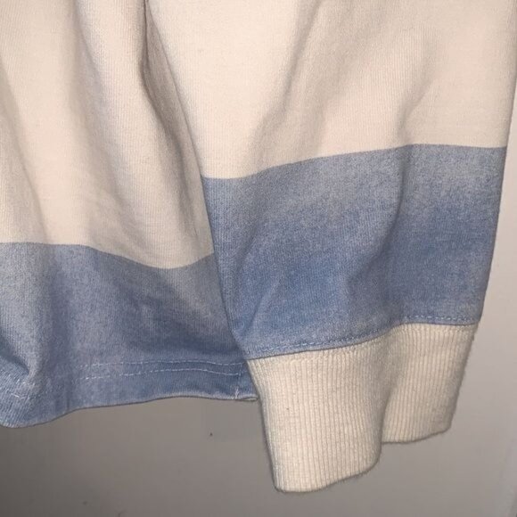 Chubbies Mens Long-Sleeve Rugby Shirt Large Red White Blue Stripes 100% Cotton - Picture 4 of 9